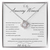 Perfect Gift For Women - Luxury Love Knot Necklace + Message Card